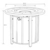 Gulches 30" Round Propane Fire Pit Table - 50,000 BTU, Mosaic Ceramic Top & Steel Body, ETL Approved, Adjustable Flame with Lid/Rain Cover - 2 of 4