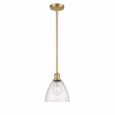 Bristol Glass - 1 Light Mini Pendant In Industrial Style-9.25 Inches Tall and 7.5 Inches Wide