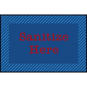 Carpets for Kids Blue & Red Sanitize Here Classroom Rug - 1 of 4