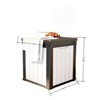 Naysaye Deck Boxes, 45 Gal Outdoor Storage Deck Box, Small Patio Storage Bin for Garden Tools, Black, 30.75"*17.13"*21.85" - 3 of 4
