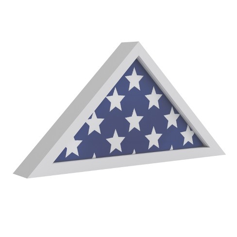 American flag triangle clearance display case