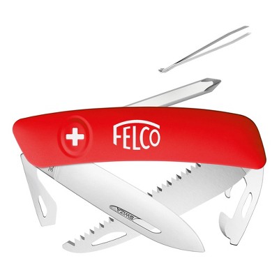 FELCO 506, Locking Blade Pocket Knife, 10 Function with Phillips Head and Saw, Swiss Made