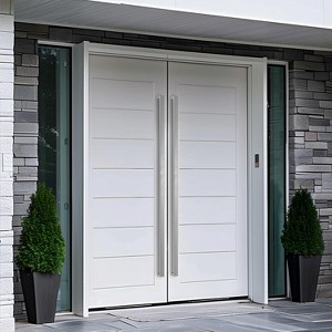 Modern Contemporary Long Stainless Steel Push Pull Door Handle for Home Entrance Glass Shower Wooden Barn Square Series - Stain - 60-Inches - 1 of 4