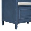 NicBex Shoe Rack Bench Shoe Storage Organizer Rustic Style Solid Wood Multifunctional Storage Bench with Safety Hinge for Entryway Bedroom - 2 of 4