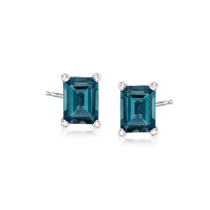 Ross-Simons 3.00 ct. t.w. London Blue Topaz Stud Earrings in Sterling Silver - 1 of 4