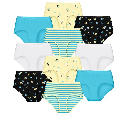 Comfort Choice Plus Size Cotton Briefs - 10-Pack Full Coverage Underwear With Soft Elastic Waistband