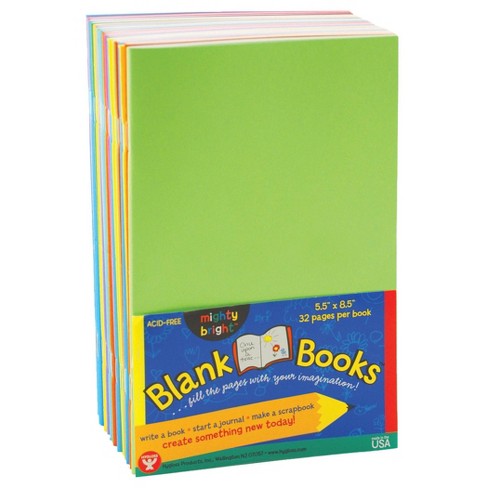  Blank Books for Kids to Write Stories, Hardcover, Unlined White  Pages - 32 Pages (16 Sheets),for Students & Adults, Creative Story,  Sketches, Book Making Kit : Books