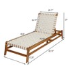 Christopher Knight Home Berywn Outdoor Acacia Wood Adjustable Chaise Lounge with Rope Seat - 3 of 4