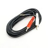 SatelliteSale Auxiliary 3.5mm Audio Jack to 2 RCA Digital Stereo Composite Aux Cable Universal Wire PVC Black Cord - 4 of 4