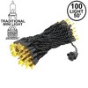 Novelty Lights 100 Light Incandescent Mini Christmas String Lights Black Wire 50 Feet - 2 of 4