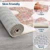 Acekool Modern Abstract Rug - Washable 5x7 Pink Snake Design Carpet - 4 of 4