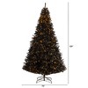 Nearly Natural 10-ft Black Artificial Christmas Tree with 950 Clear LED Lights and 3056 Tips - 2 of 4