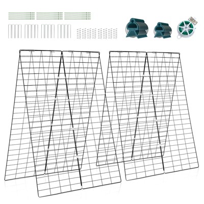 Tangkula 2-Piece Green Cucumber Garden Trellis Grow Support for Climbing Plant