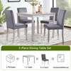 Aukfa 5 Piece Square Dining Table Set with 4 Upholstered Chairs for Kitchen, Dining Room,Sliver Grey - 4 of 4