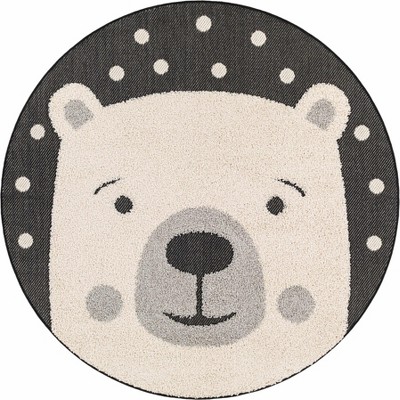 Hauteloom Kids Bear Animal Print Nursery Area Rug