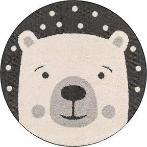 Hauteloom Kids Bear Animal Print Nursery Area Rug - 1 of 4