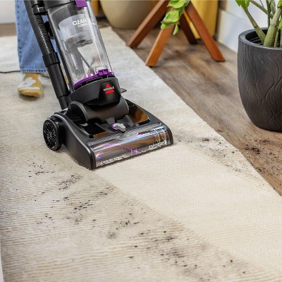 Compact Black and Purple Bagless Upright Vacuum Cleaner for Pets