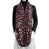Wrapables Lightweight Winter Holiday Christmas Scarf, Stockings and Stars Black - 3 of 4