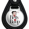 Betty Boop Heart Logo Black Leather Keychain - 3 of 4