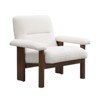 Ridstar White Accent Chair with Ottoman, Mid Century Lounge Chair with footrest, Upholstered Set with Solid Wood Frame - 4 of 4