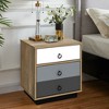 Costway 2PCS Nightstand with Drawer and Storage Cabinet Wooden Sofa Side Table End Table - 4 of 4