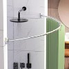 LunaLulinlk Curved Shower Curtain Rod 42-72" Adjustable Shower Rod for Bathroom, Silver - 3 of 4
