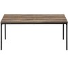 Monarch Specialties Table Set 3pcs Set Coffee End Black Metal Brown Reclaimed Laminate Contemporary Modern - 4 of 4