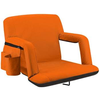 Alpcour Wide Heated Reclining Stadium Seat with Armrests - 21 Orange