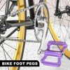 Unique Bargains Aluminum Alloy Rear Foot Peg Flat Pedal Footrests Fit 9/16 Inch Axles MTB Bike Black 1 Pair - 3 of 4