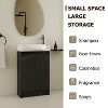 NicBex 16" Modern Bathroom Vanity Cabinet with Ceramic Sink,Freestanding Cabinet with Soft Close Doors for Bathroom,1.38"Pre-drilled Faucet - 3 of 4