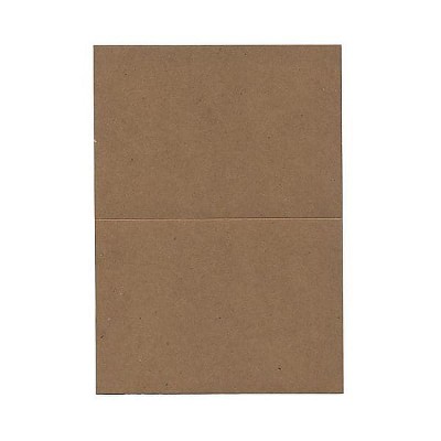 JAM Paper Blank Foldover Cards A7 Size 5 x 6 5/8 60lb Brown Kraft Recycled 530910832