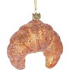 Kurt Adler Noble Gems Glass Ornament for Christmas Tree, Croissant - 3 of 3