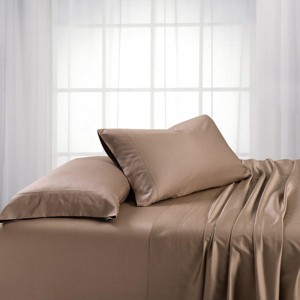 Egyptian Linens Top Split Flex King Sheet Set - Bamboo Cotton (Hybrid) - 1 of 4