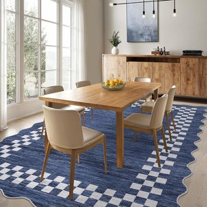 COZONY Scalloped Geometric Area Rug, Washable Stain Resistant Carpet for Dining Room Home Office Family Room - 1 of 4
