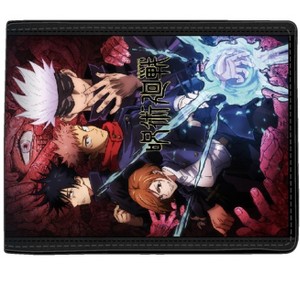 Jujutsu Kaisen Character Art Men's Large Black Bifold Wallet - 1 of 4