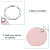 Unique Bargains PU Leather Keychain Blank with Key Ring for DIY Crafts Laser Engraving 4 Pcs - 4 of 4