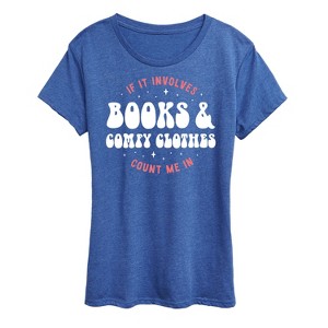 Women's - Instant Message - Books Comfy Clothes Short Sleeve Graphic T-Shirt - 1 of 4