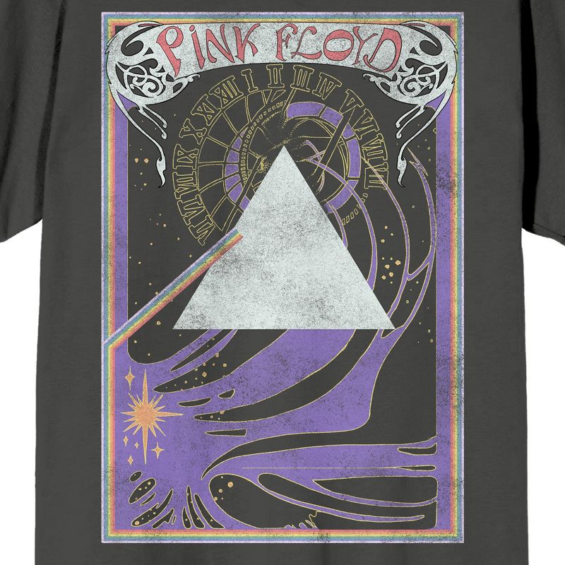 Pink Floyd Triangle With Clock And Rainbow Crew Neck Short Sleeve Charcoal Women's T-shirt, 2 of 4