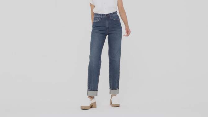 Women's High-Rise 90's Straight Jeans - Universal Thread™ , 6 of 15, play video