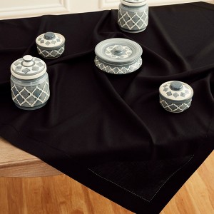 Solino Home Linen Classic Hemstitch Table Throw - 1 of 4