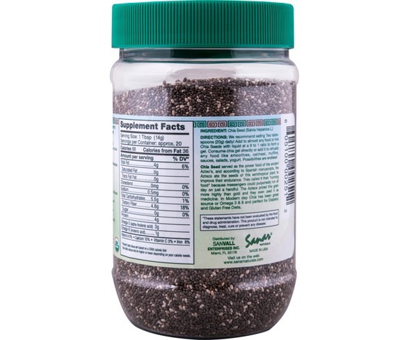 Sanar Naturals Organic Vegan Chia Seed - 10oz
