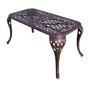Oakland Living Mississippi 35"x18" Cast Aluminum Coffee Table - 1 of 2