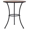 vidaXL Table Orange and Grey Ceramic top and Powder-coated iron frame - 3 of 4