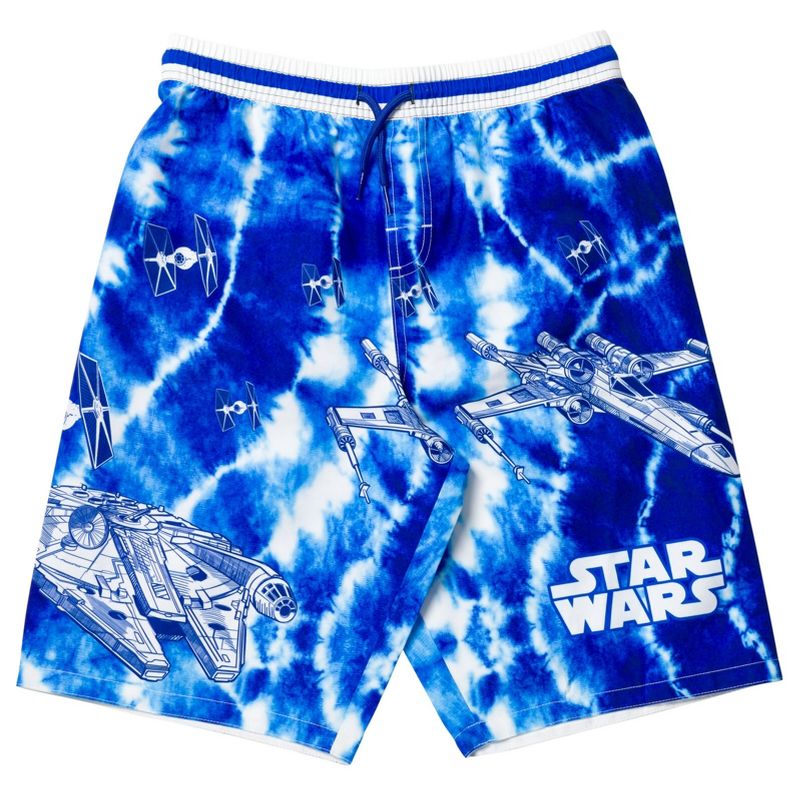 Star Wars Stormtrooper Darth Vader Rash Guard and Swim Trunks Outfit Set Little Kid to Big Kid, 4 of 8