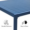 Aoodor Outdoor 3-Piece Aluminum Picnic Table Set,  Rectangular Patio Dining Table with Benches - 4 of 4