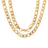 Steeltime 24" and 8.5" Men's stainless steel figaro link set. Color Options: Silver, Gold - 2 of 3
