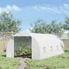 Outsunny 20' x 10' x 7' Walk-In Tunnel Greenhouse Garden Warm House Large Hot House Kit with 8 Roll-up Windows & Roll Up Door, Steel Frame - 3 of 4