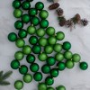 Northlight Shatterproof 4-Finish Christmas Ball Ornaments 2.5" (60mm) - Green - 60ct - 2 of 3