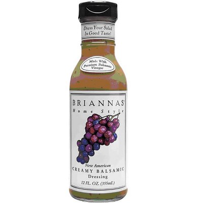 BRIANNAS Home Style New American Creamy Balsamic Salad Dressings, Gluten-Free, 12 fl oz (Pack of 2)