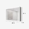 HBEZON Medicine Cabinet with Mirrors and Lights, Wall Mount Lighted Bathroom Cabinet, Defogger, Dimmable, Aluminum, Silver - 2 of 4
